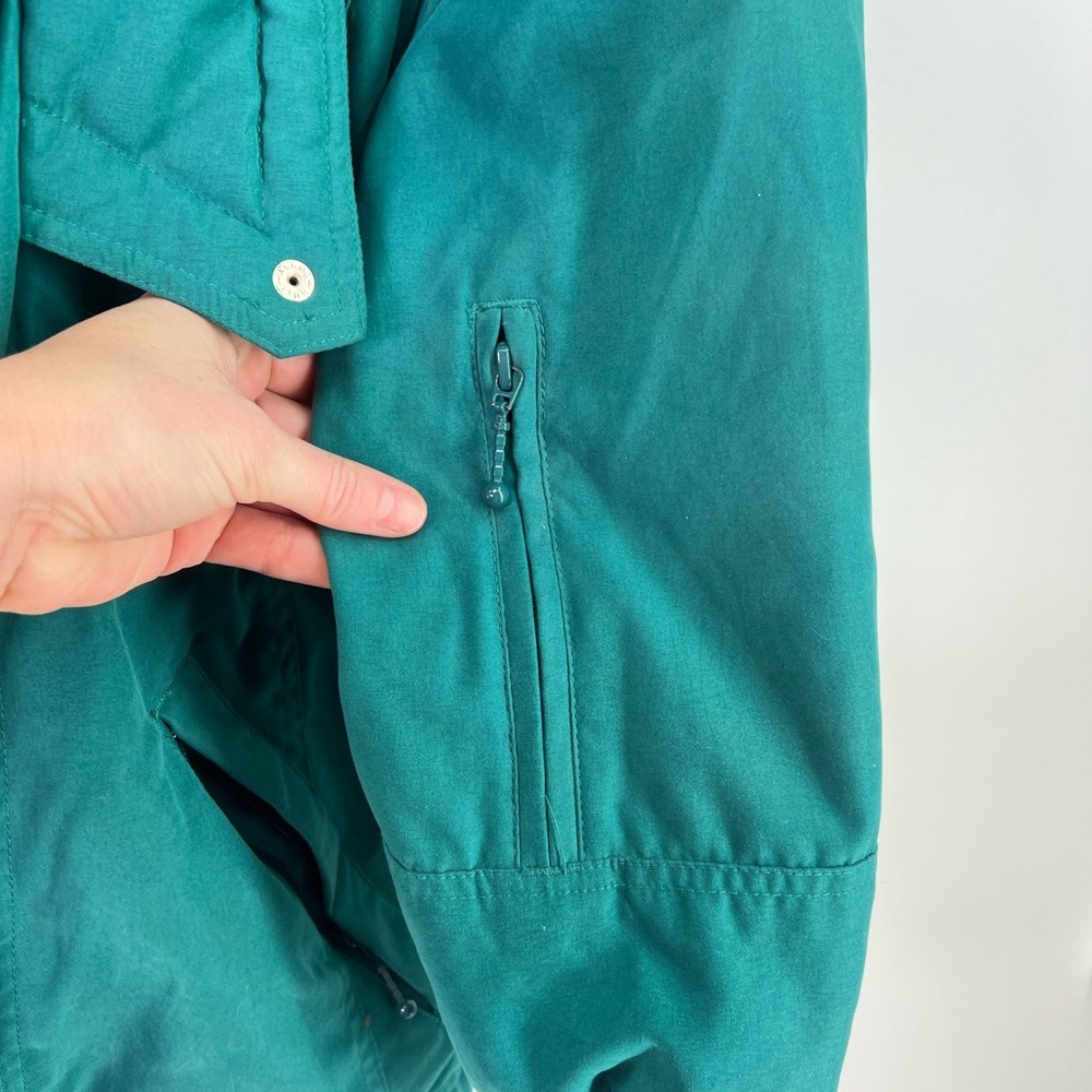 Rawik Skiwear vintage teal green snow ski jacket insulted hooded size L Large - Picture 10 of 11